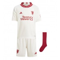 Camisa de time de futebol Manchester United Donny van de Beek #34 Replicas 3º Equipamento Infantil 2023-24 Manga Curta (+ Calças curtas)